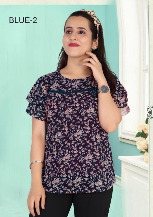 Ff Wedesi Casual Wear Georgette Top Collection
